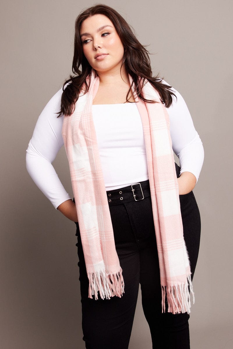 Pink Tassel Scarf for YouandAll Fashion