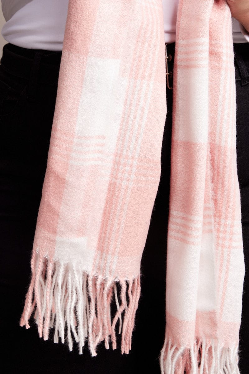 Pink Tassel Scarf for YouandAll Fashion