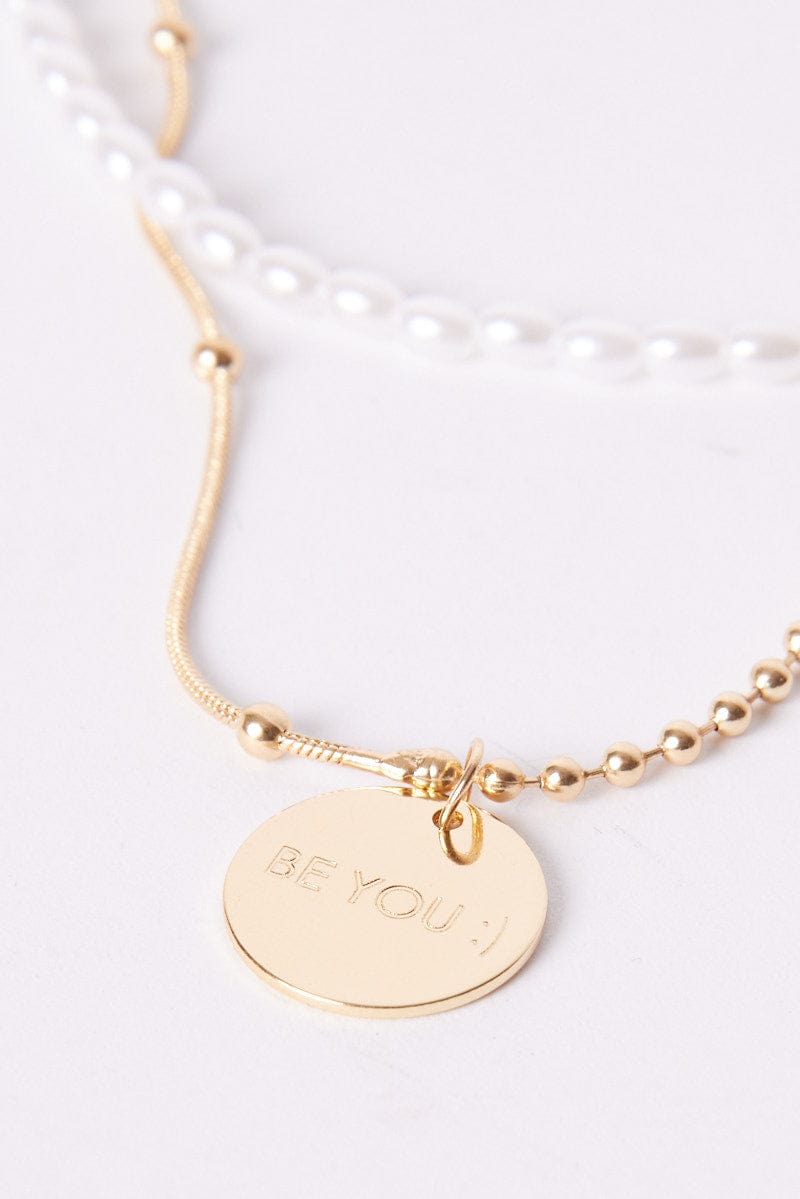 Gold 2 Pack Necklaces BE YOU for YouandAll Fashion
