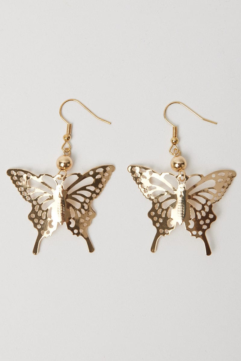 Gold Butterfly Earrings for YouandAll Fashion