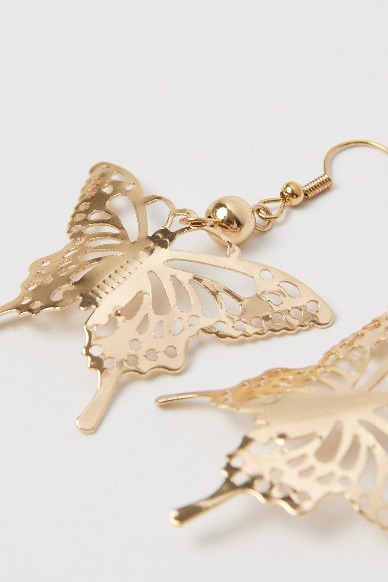 Gold Butterfly Earrings for YouandAll Fashion