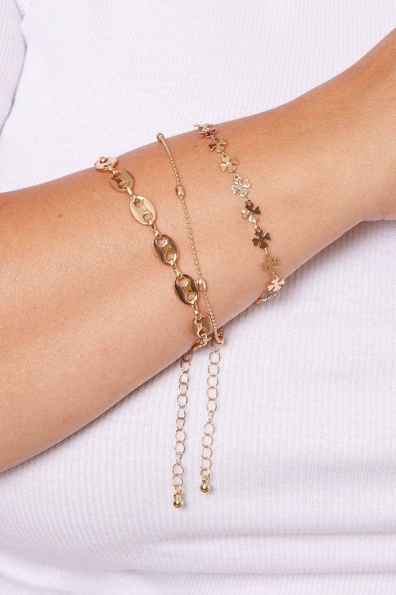 Gold 3 Pack Bracelets Set for YouandAll Fashion