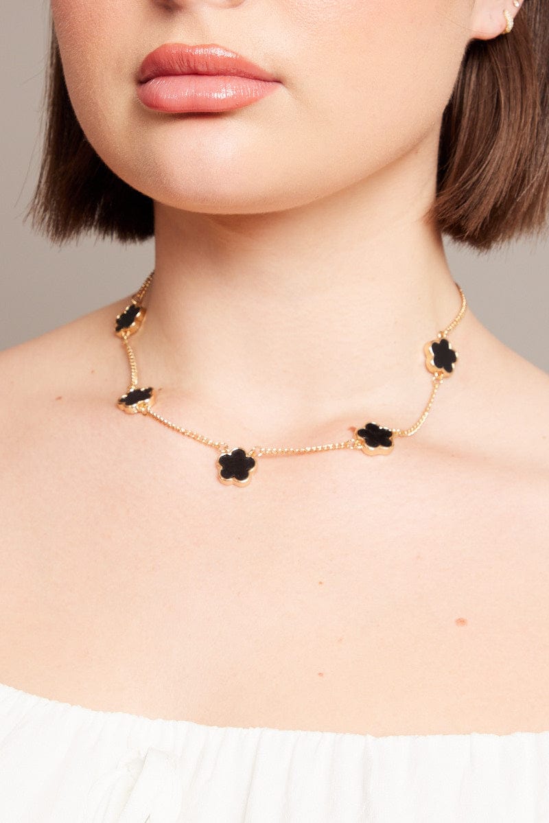 Black Flower Necklace Choker for YouandAll Fashion