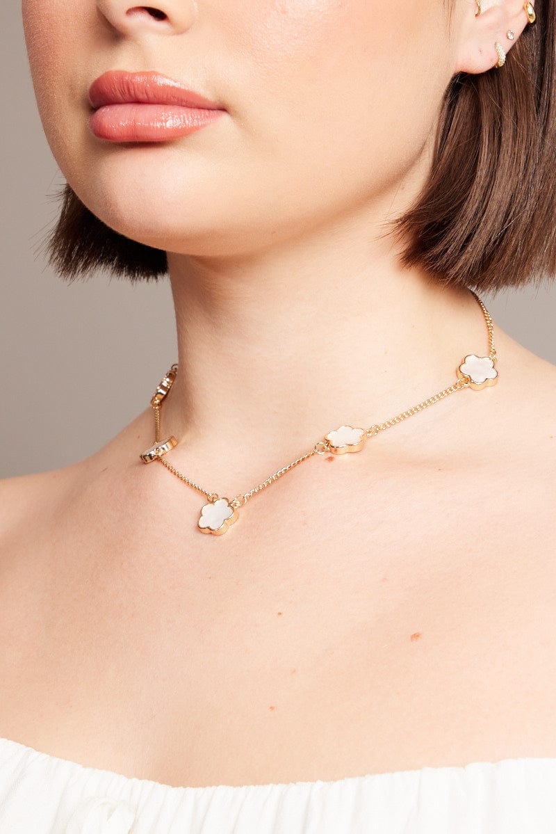 White Flower Necklace Choker for YouandAll Fashion