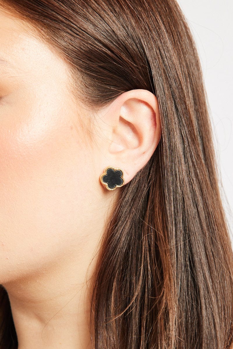 Black Flower Earrings for YouandAll Fashion