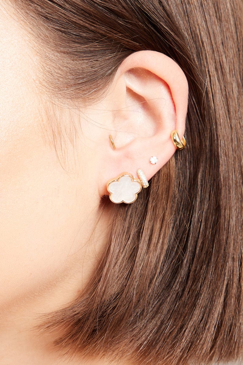 White Flower Earrings for YouandAll Fashion