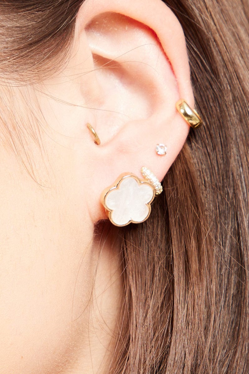 White Flower Earrings for YouandAll Fashion