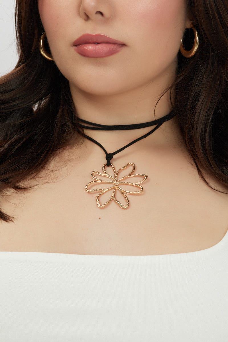 Gold Flower Necklace Choker for YouandAll Fashion