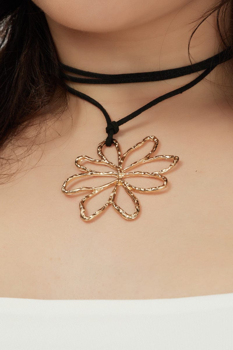 Gold Flower Necklace Choker for YouandAll Fashion