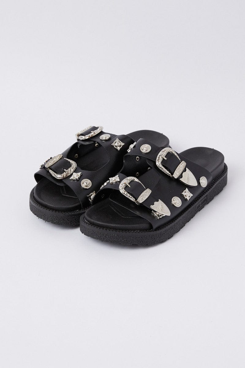 Black Studded Sandals for YouandAll Fashion