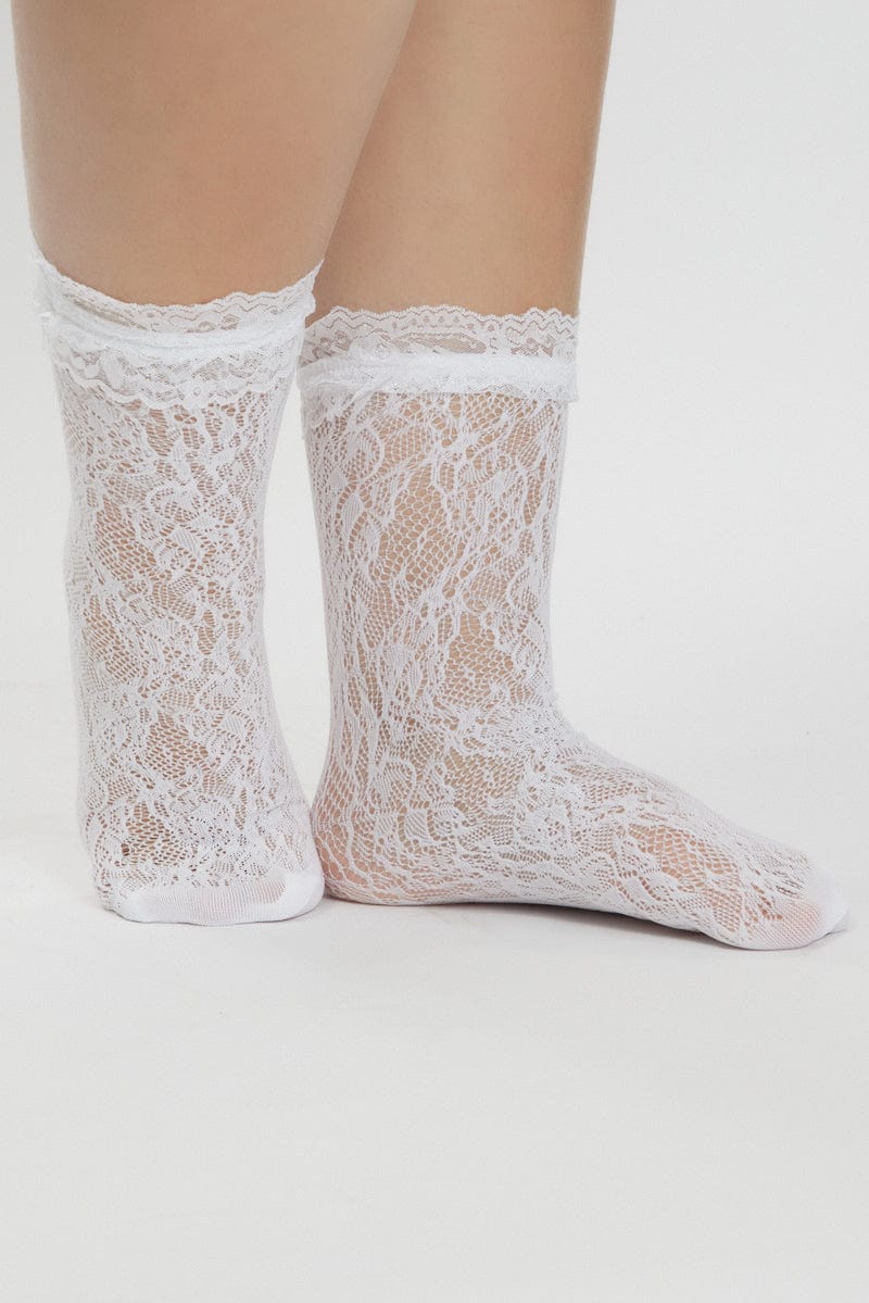 White Lace Frill Socks for YouandAll Fashion