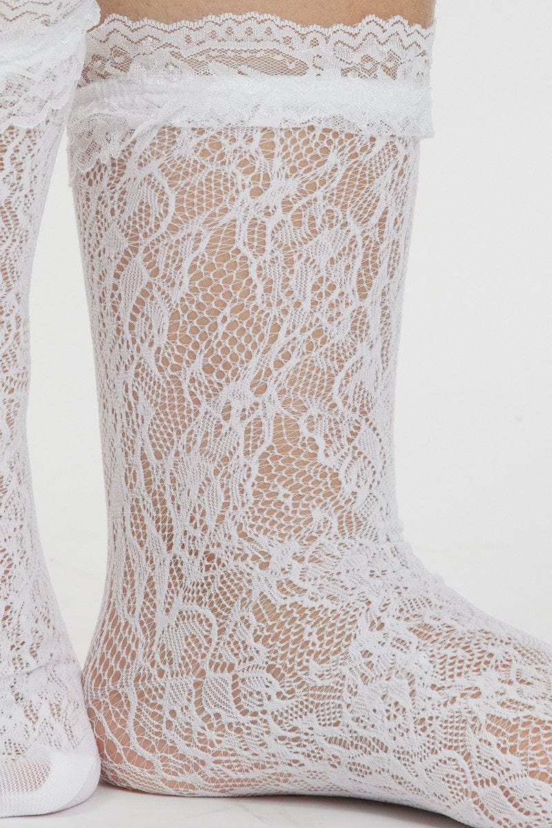 White Lace Frill Socks for YouandAll Fashion