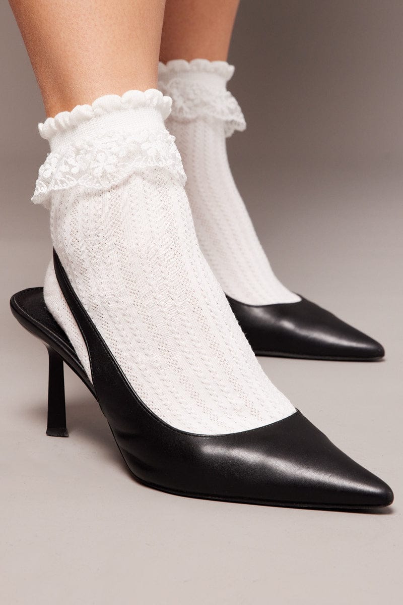 White Lace Frill Socks for YouandAll Fashion