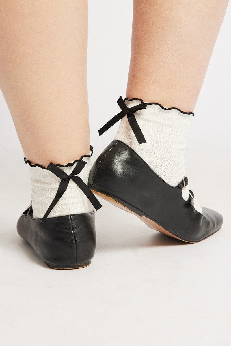 White Frill Socks with Bow for YouandAll Fashion