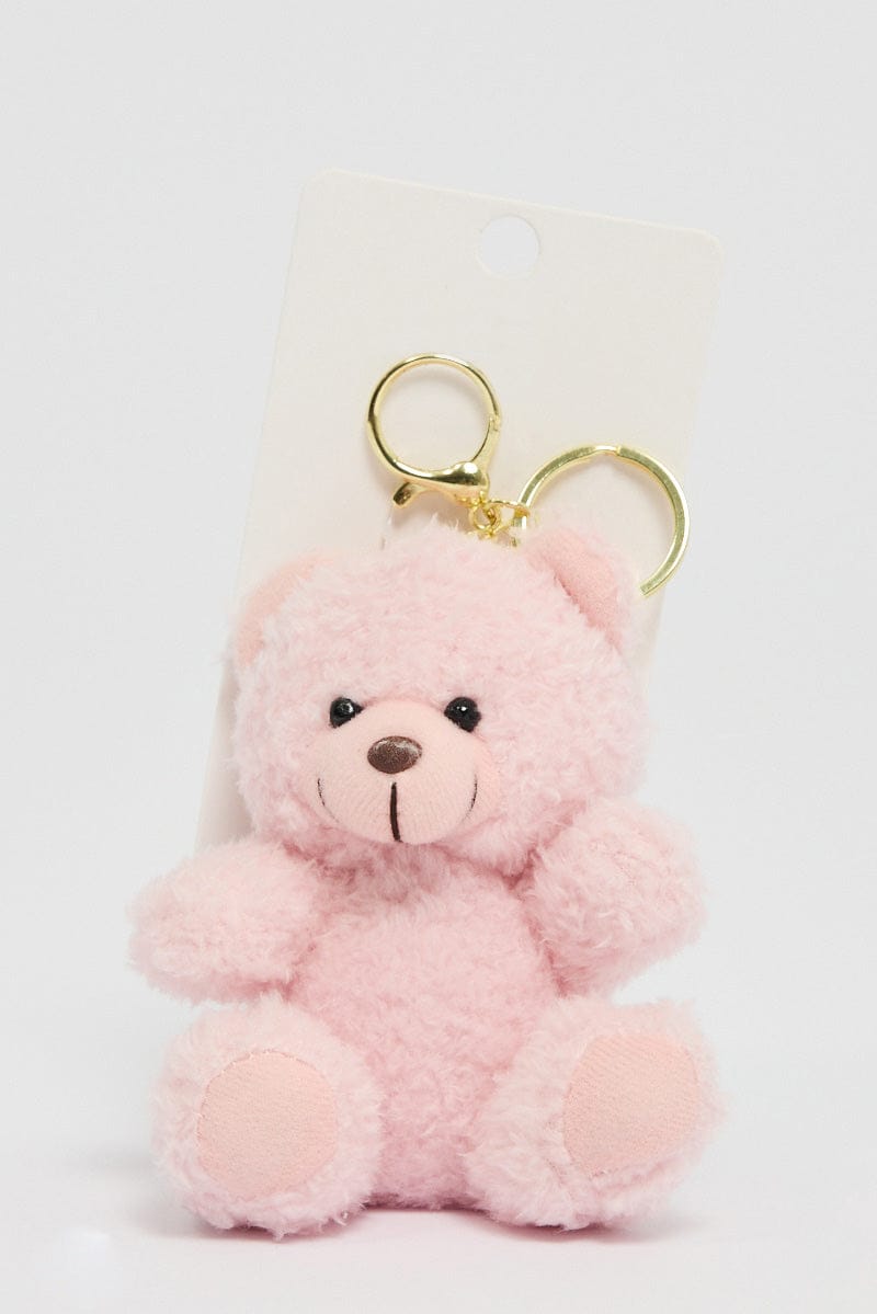 Pink Bear Keyring Bag Charm for YouandAll Fashion