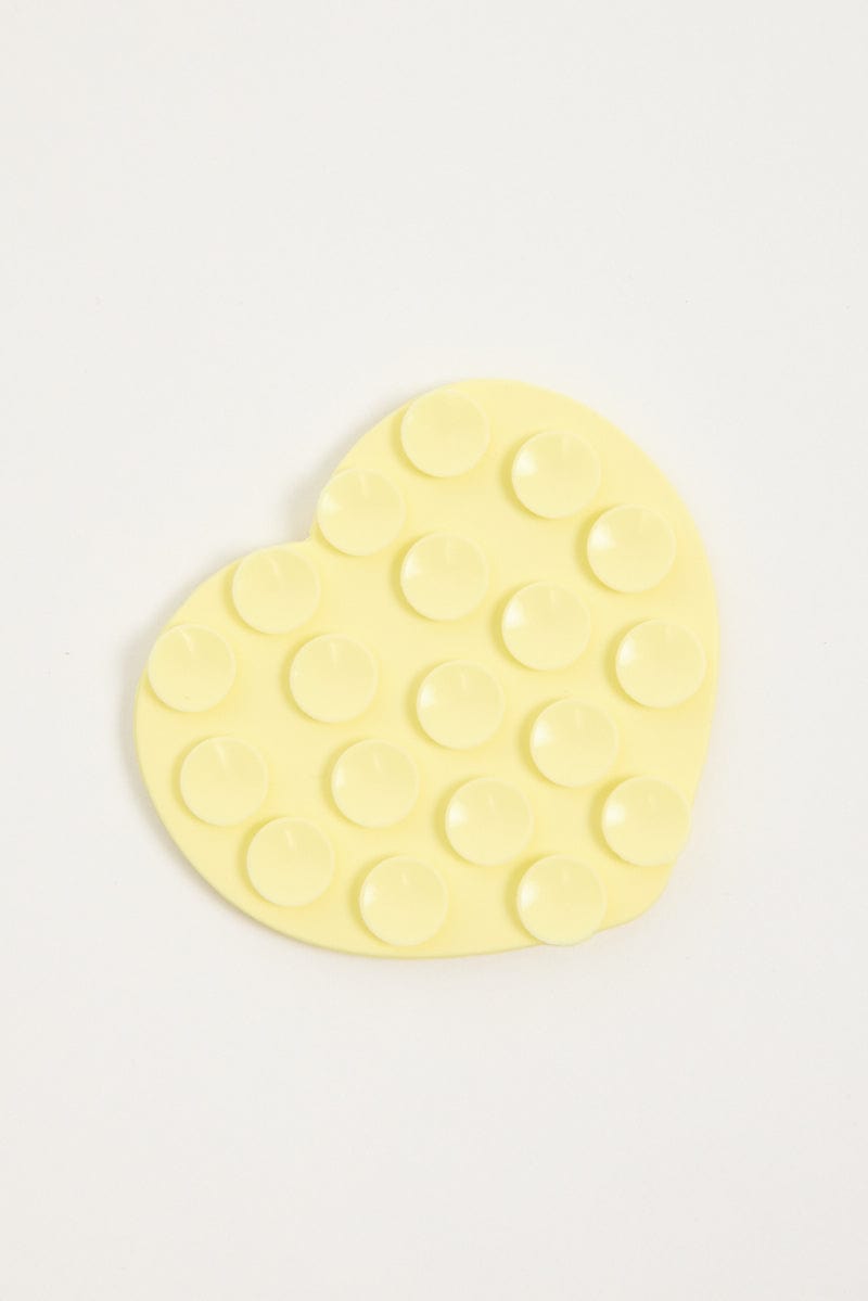 Yellow Heart Suction Phone Grip for YouandAll Fashion