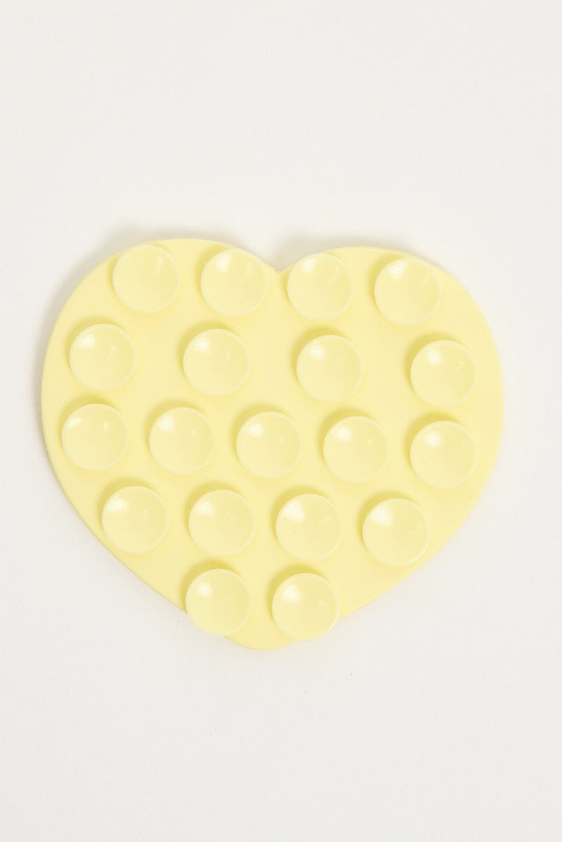 Yellow Heart Suction Phone Grip for YouandAll Fashion