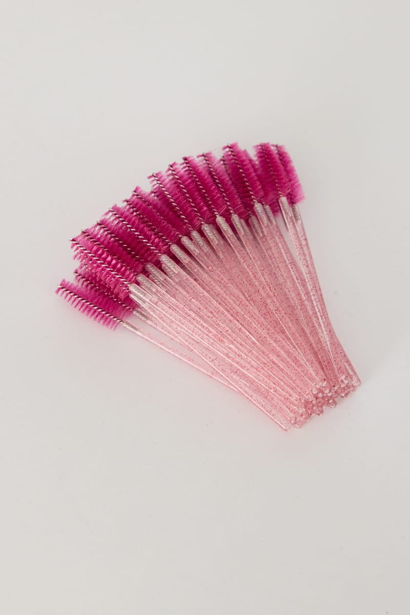Pink 50 Pk Eyelash Cur Disposable Eyelash Brush for YouandAll Fashion