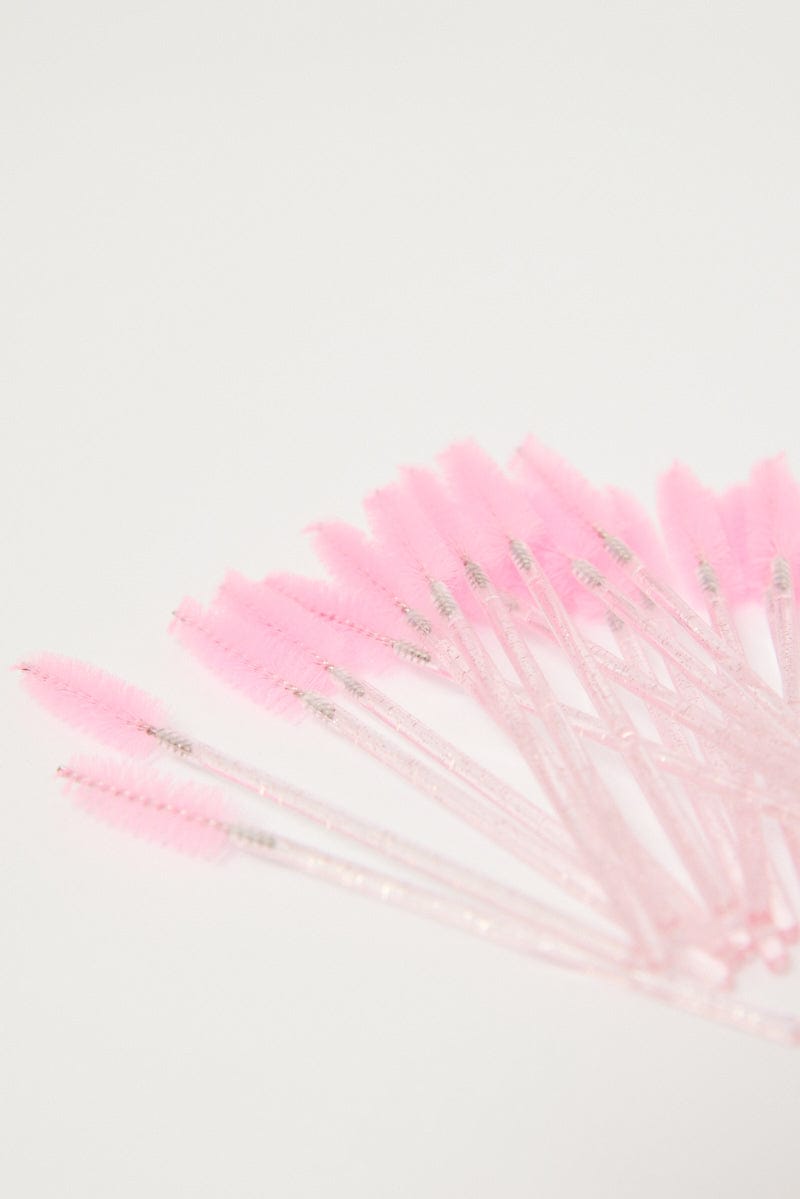 Pink 50 Pk Eyelash Cur Disposable Eyelash Brush for YouandAll Fashion