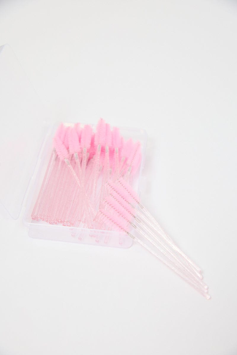 Pink 50 Pk Eyelash Cur Disposable Eyelash Brush for YouandAll Fashion