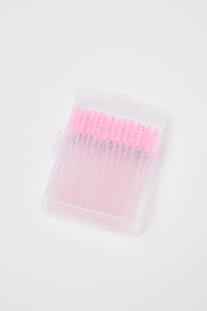 Pink 50 Pk Eyelash Cur Disposable Eyelash Brush for YouandAll Fashion