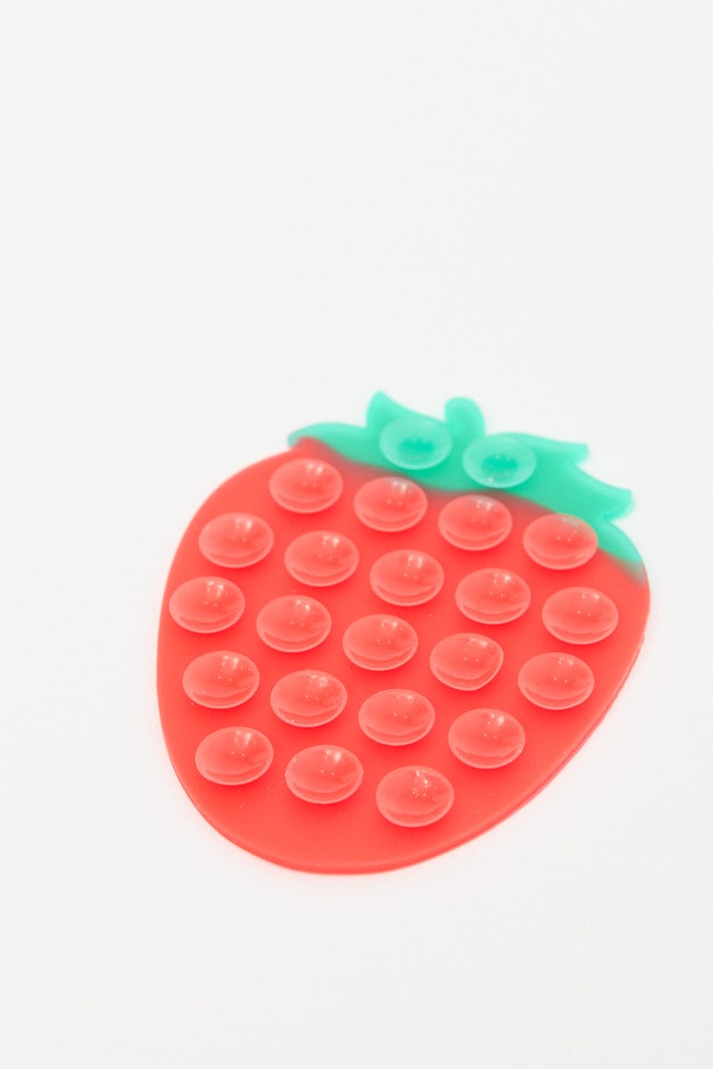 Red Strawberry Suction Phone Grip for YouandAll Fashion