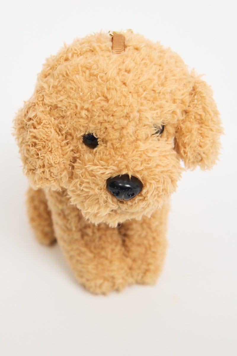 Beige Teddy Dog Keyring Bag Charm for YouandAll Fashion