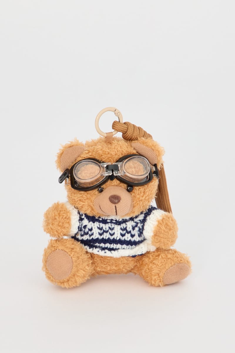 Brown Bear Keyring Bag Charm for YouandAll Fashion