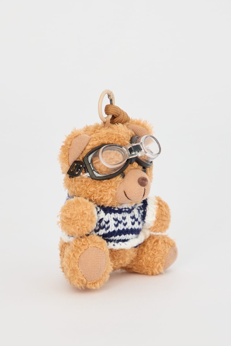 Brown Bear Keyring Bag Charm for YouandAll Fashion