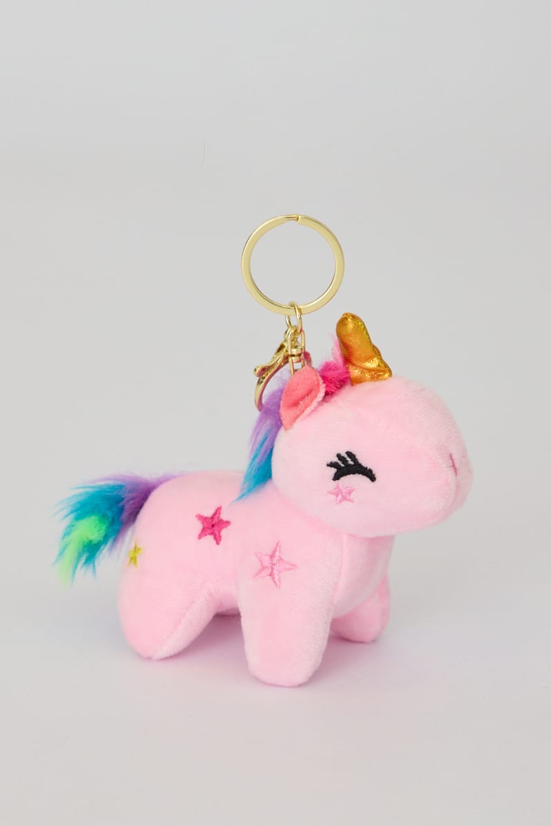 Pink Unicorn Keyring Bag Charm for YouandAll Fashion