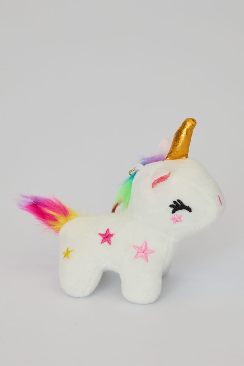 White Unicorn Keyring Bag Charm for YouandAll Fashion