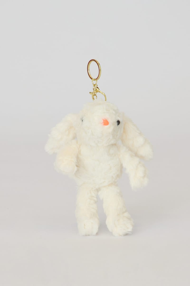 White Rabbit Keychain Bag Charm for YouandAll Fashion