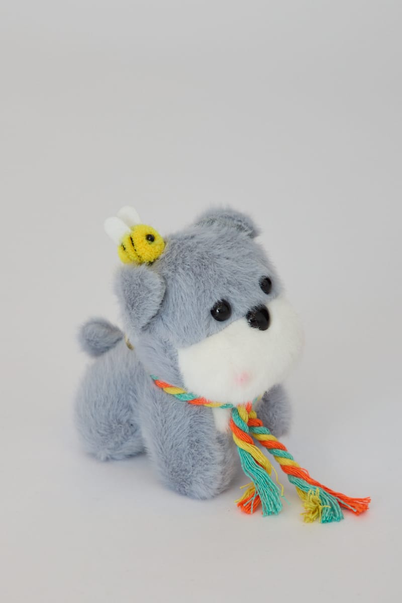 Grey Dog Keyring Bag Charm for YouandAll Fashion