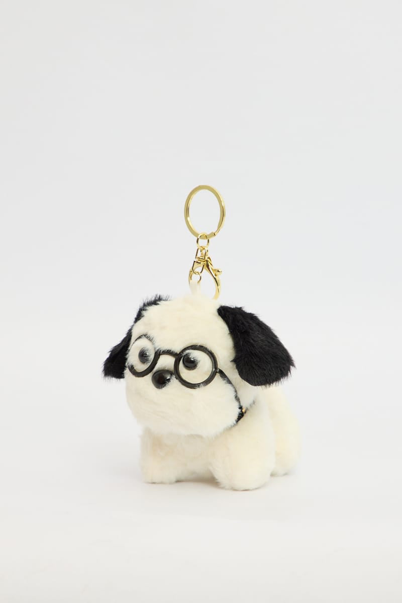 White Dog Keyring Bag Charm for YouandAll Fashion