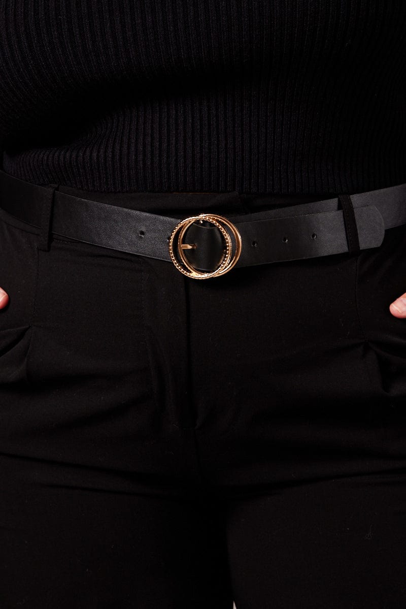 Black Double Circle Waist and Hip Belt for YouandAll Fashion