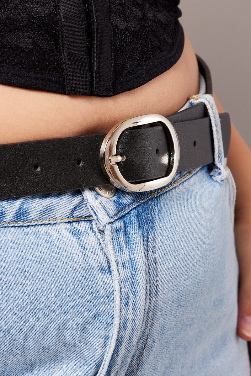 Silver Oval Buckle Belts for YouandAll Fashion
