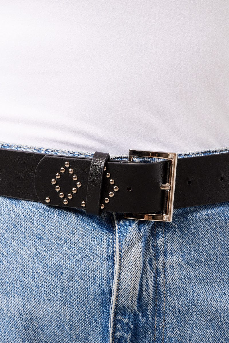 Black Studded Belts for YouandAll Fashion