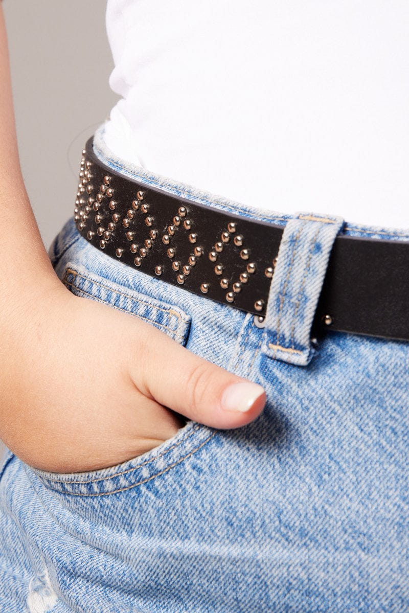 Black Studded Belts for YouandAll Fashion