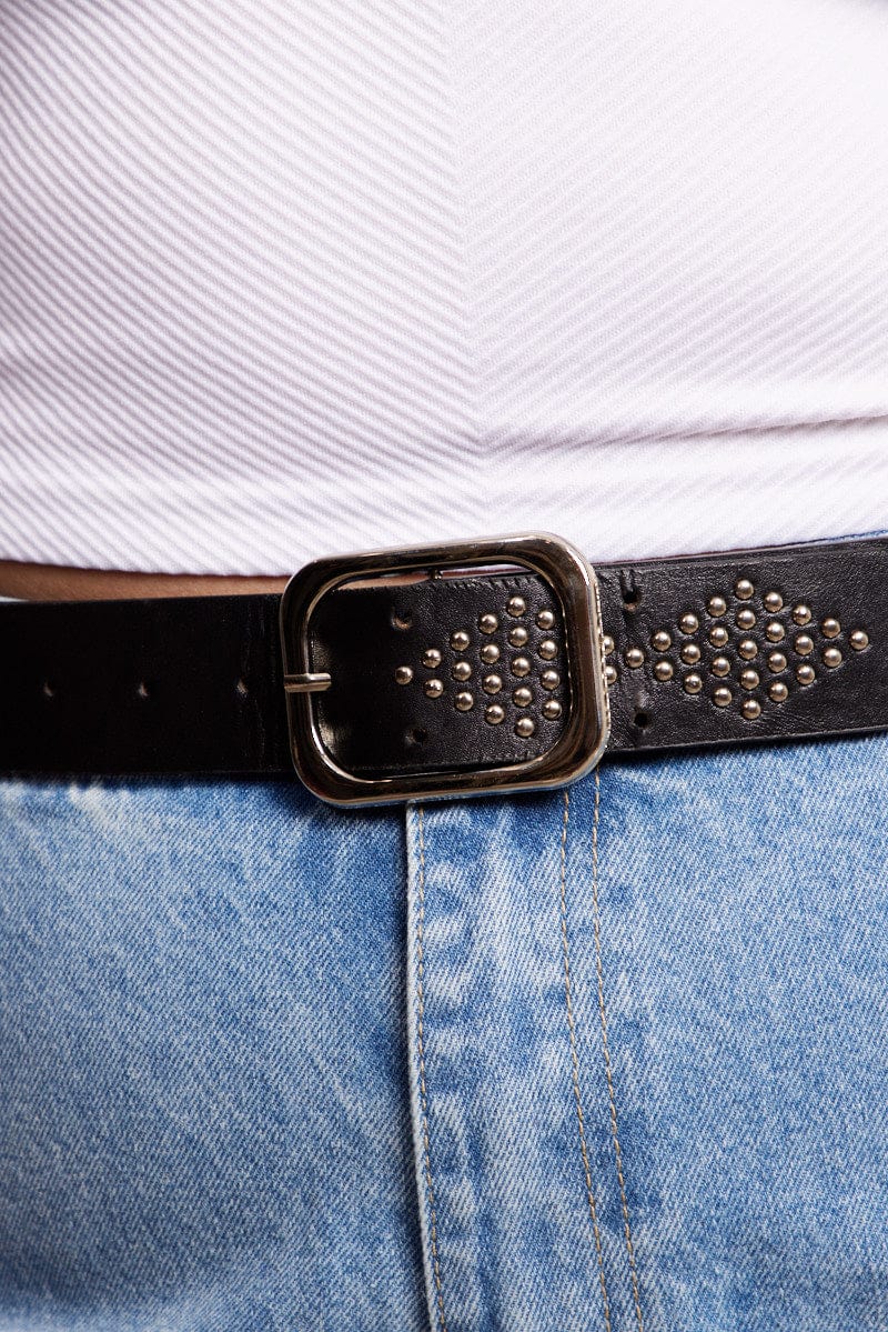 Black Studded Belt for YouandAll Fashion