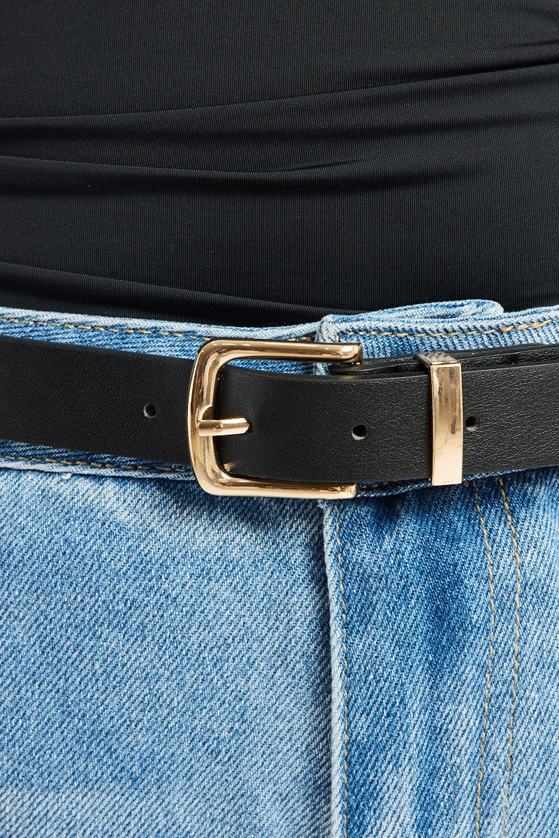 Gold Square Buckle Belt For Daily Wear for YouandAll Fashion