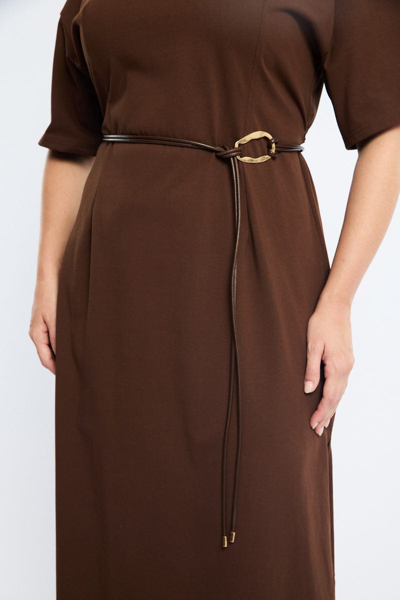 Brown Loop Detail Belt for YouandAll Fashion