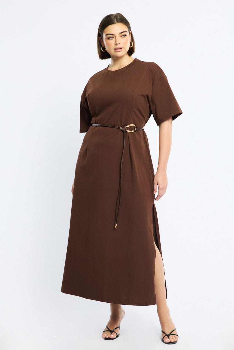 Brown Loop Detail Belt for YouandAll Fashion