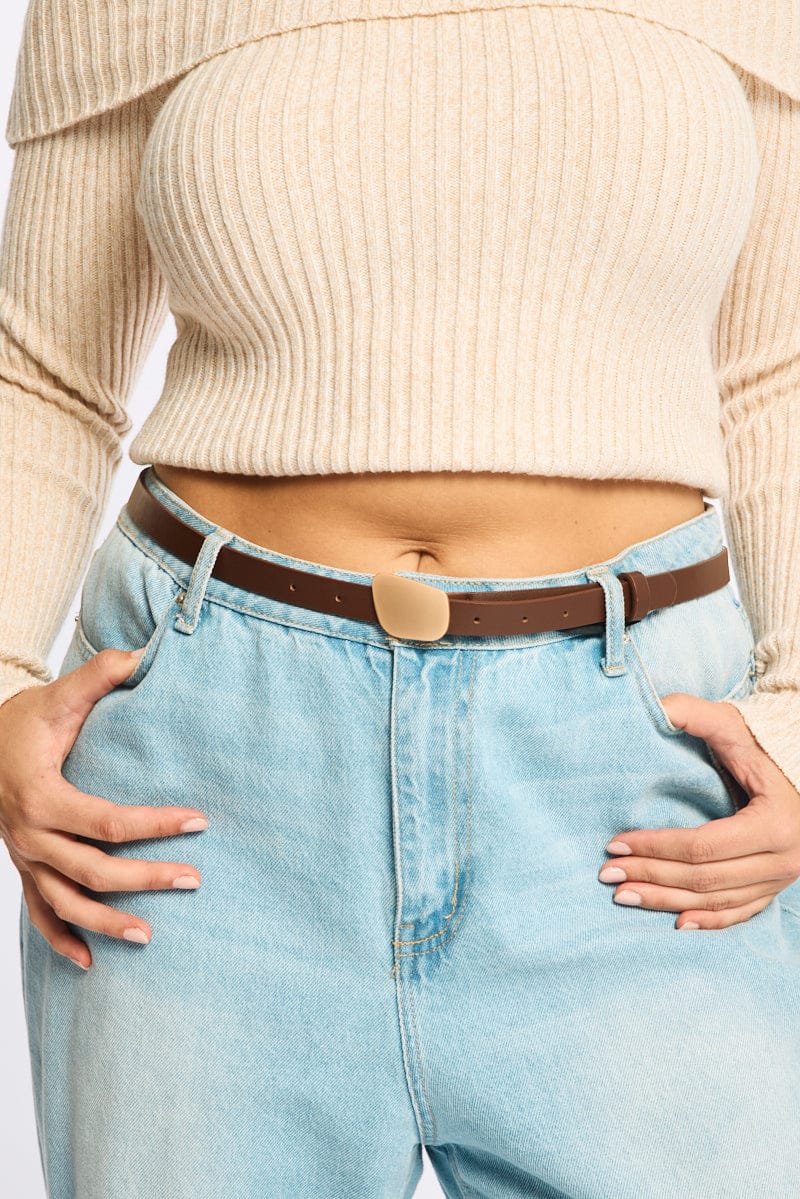 Brown Buckle Belt for YouandAll Fashion