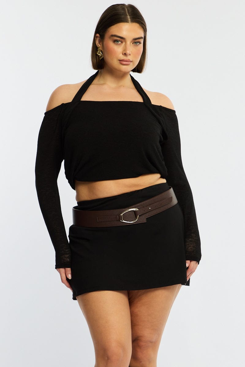 Brown Waist Wide Belt With Buckle for YouandAll Fashion