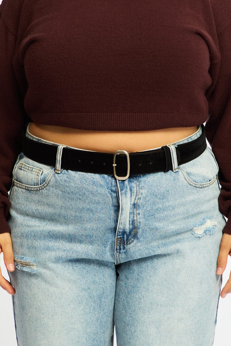 Black Oval Buckle Belt for YouandAll Fashion