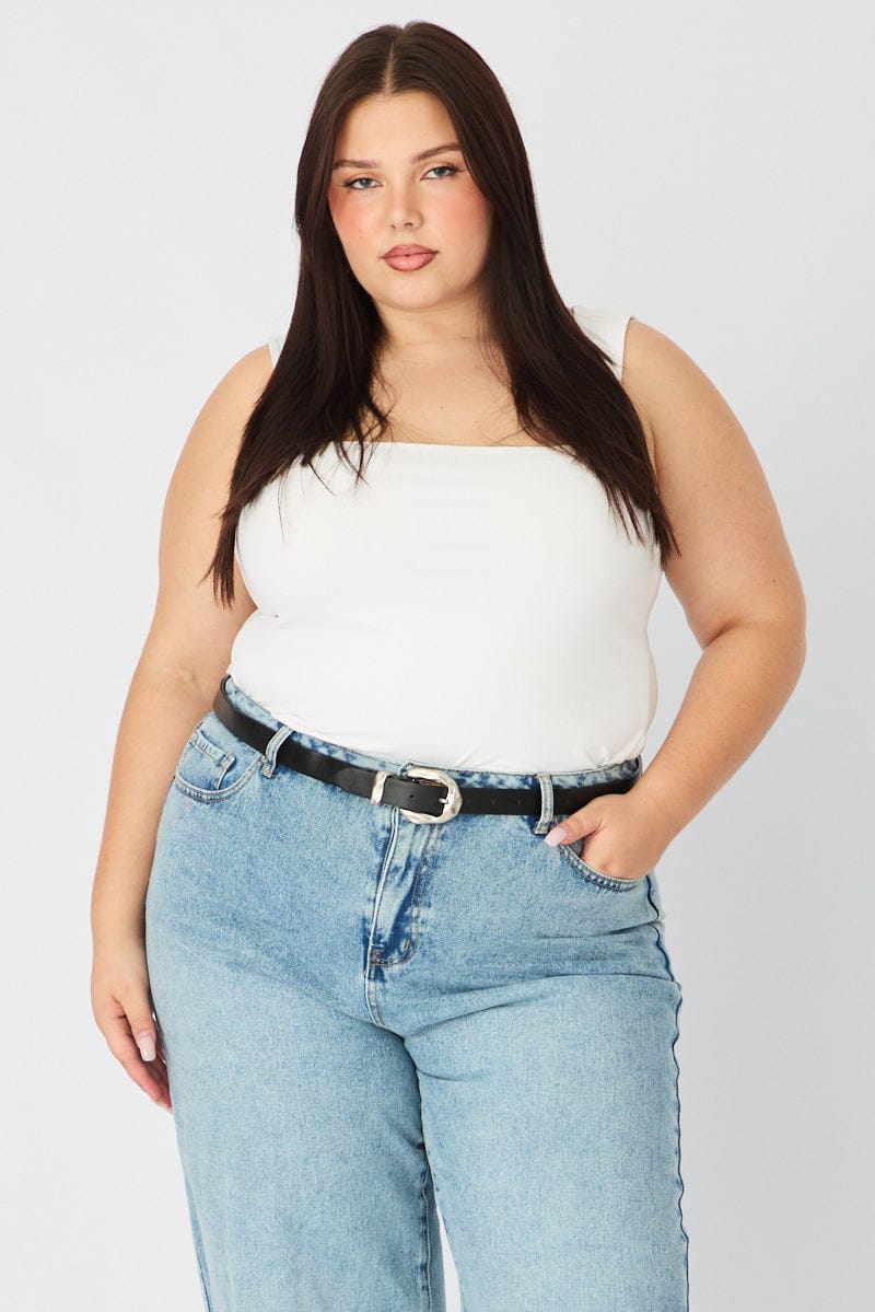 Black Silver Buckle Belt for YouandAll Fashion
