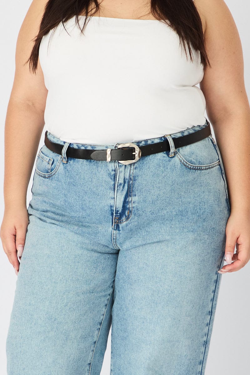 Black Silver Buckle Belt for YouandAll Fashion