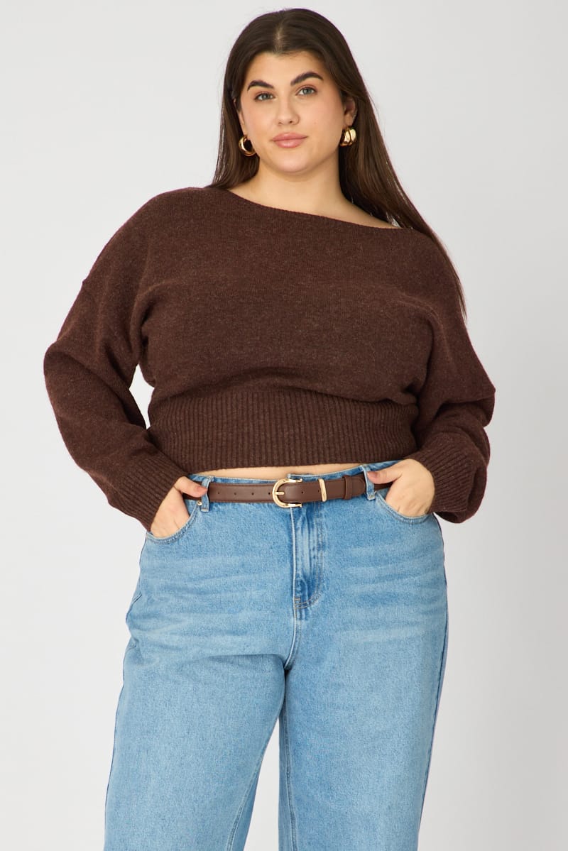 Brown Waist And Hip Belt With Gold Buckle for YouandAll Fashion