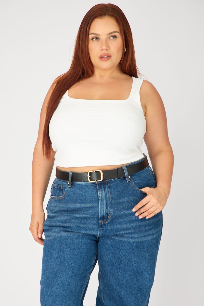 Black Square Buckle Belt for YouandAll Fashion