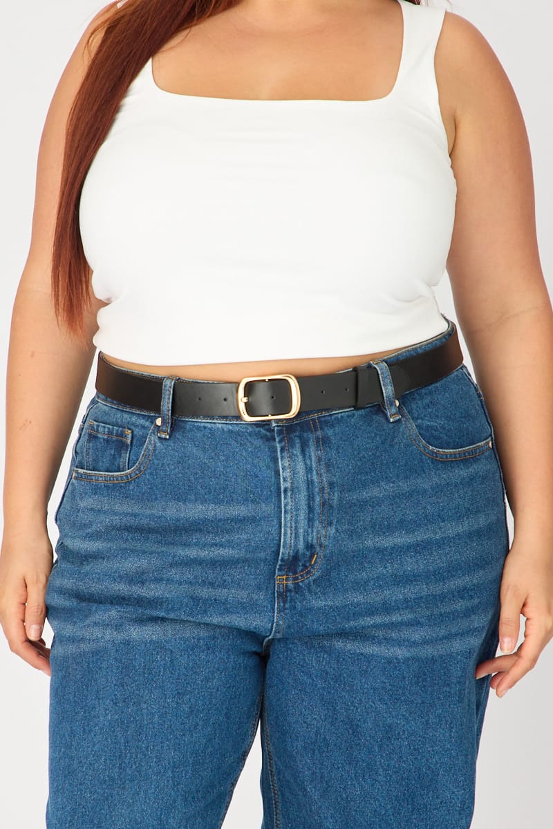 Black Square Buckle Belt for YouandAll Fashion